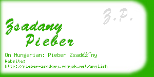 zsadany pieber business card